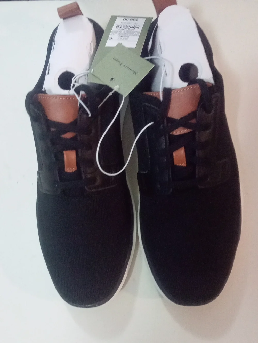 Goodfellow Men's Black Casual Lace-Up Sneakers with Brown Accent Sz 7 NWT $40